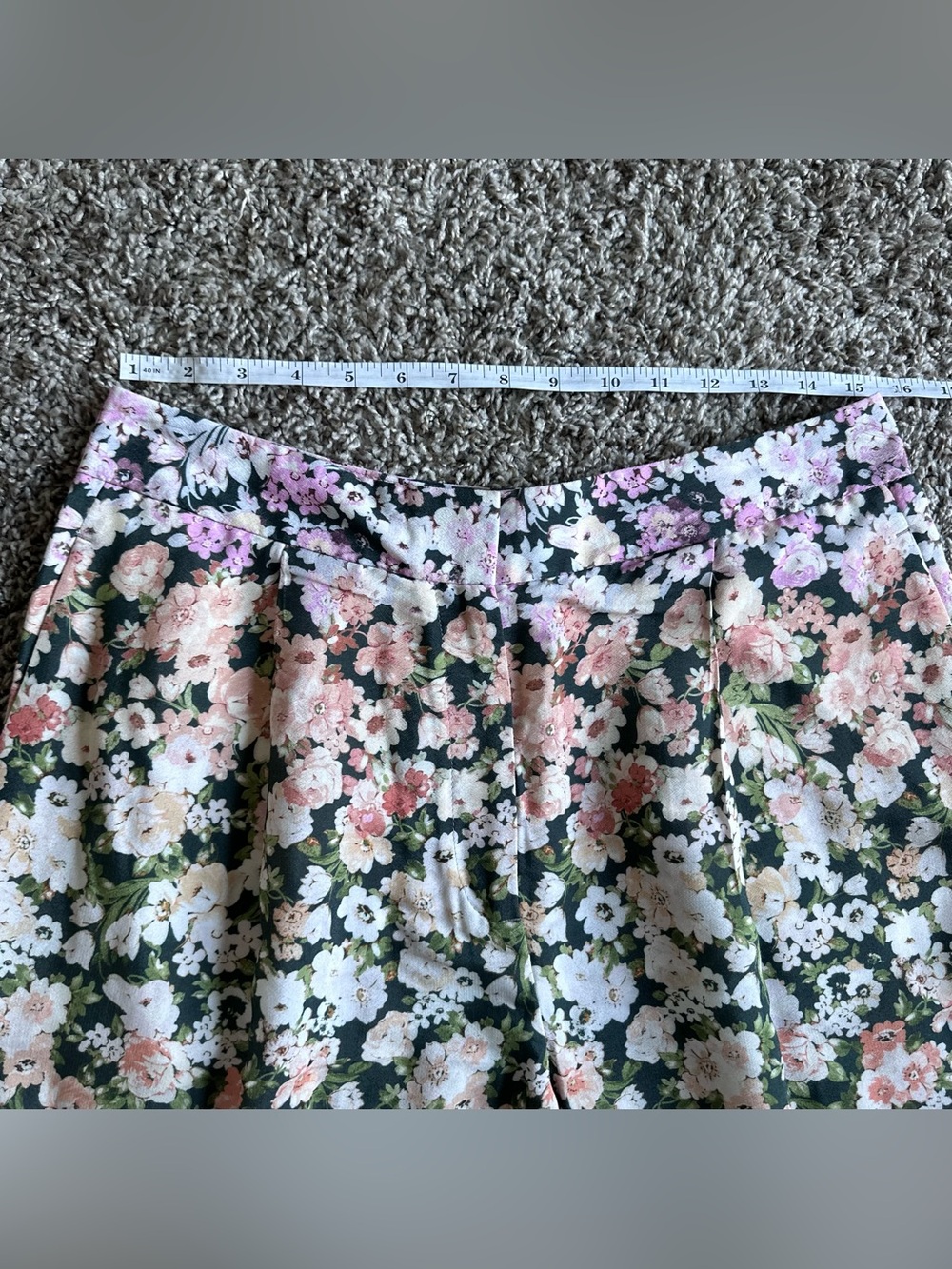 REISS Floral Wide-Leg Pants in Blue and Pink - Picture 8 of 8